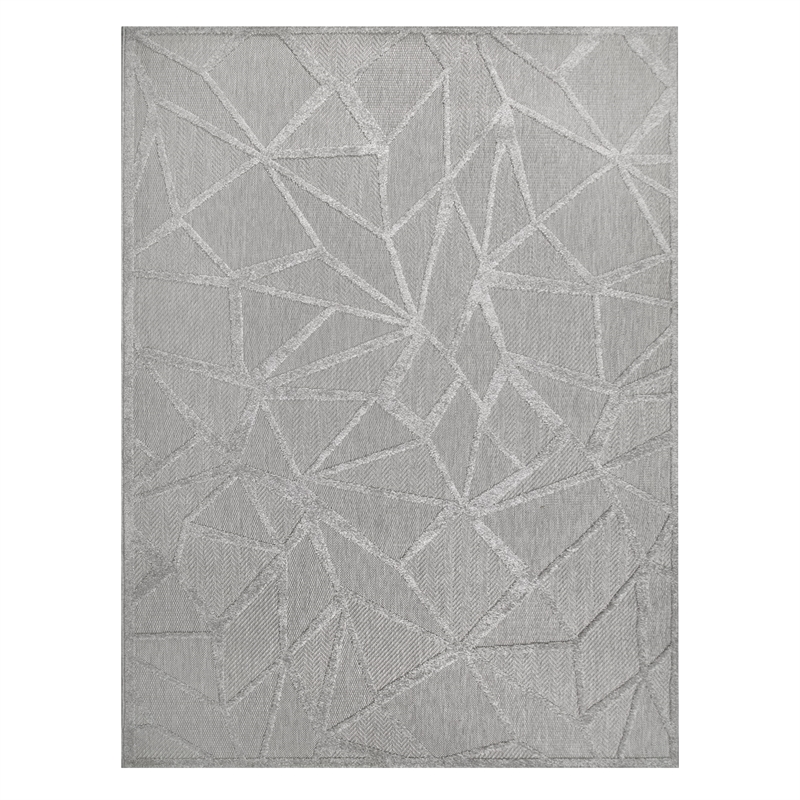 Bowery Hill Geometric Indoor Outdoor Area Rug 7'10