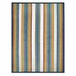Bowery Hill Colorful Line Indoor Outdoor Area Rug 4' x 6' in Multi-Color