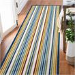 Bowery Hill Colorful Line Indoor Outdoor Area Rug Runner 2' x 8' in Multi-Color