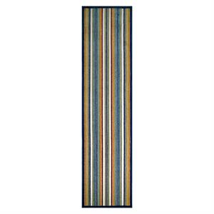 Bowery Hill Colorful Line Indoor Outdoor Area Rug Runner 2' x 8' in Multi-Color