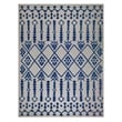 Bowery Hill Gray with Blue Moroccan Indoor Outdoor Area Rug 5'3