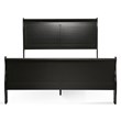 Bowery Hill Transitional Queen Bed and 2 Nightstands Set in Black