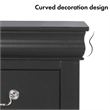 Bowery Hill Transitional Queen Bed and 2 Nightstands Set in Black