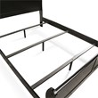 Bowery Hill Transitional Queen Bed and 2 Nightstands Set in Black