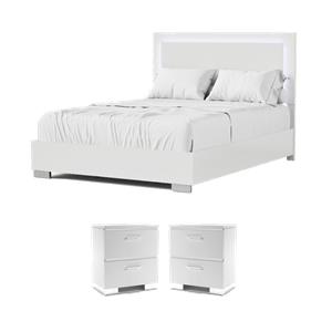 Bowery Hill Bedroom Set with 2 Nightstands and Eastern King Bed
