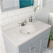 Bowery Hill Cultured Marble White on White Vanity Top 37 Inch x 22 Inch