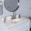 Bowery Hill Cultured Marble White on White Vanity Top 37 Inch x 22 Inch