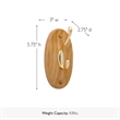 Bowery Hill Rustic 6.5-Inch Double Wood Robe Hook in Honey Oak