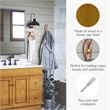 Bowery Hill Rustic 6.5-Inch Double Wood Robe Hook in Honey Oak