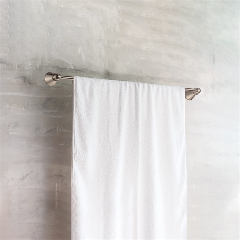 Bowery Hill Modern Metal Towel Bar in Brushed Nickel 18 Inch