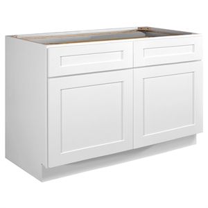 Bowery Hill Wood Base Cabinet in White 48-Inch x 24-Inch x 34.5-Inch