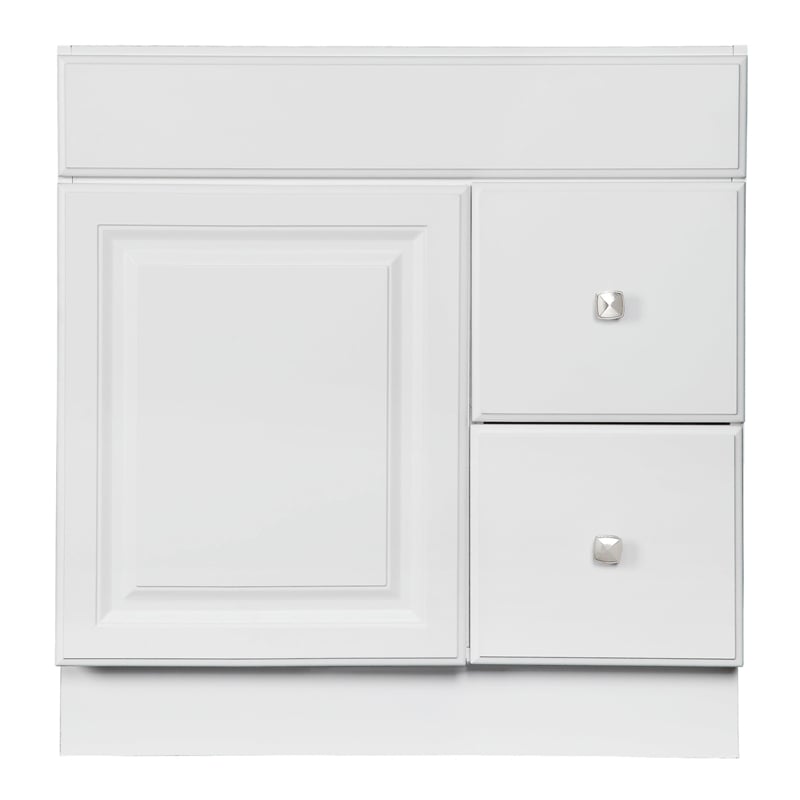 Bowery Hill 30-Inch 2-Drawer Wood Vanity Without Top in White