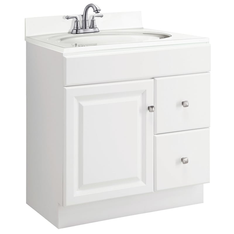 Bowery Hill 30-Inch 2-Drawer Wood Vanity Without Top in White