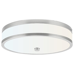 Bowery Hill Stainless Steel Ceiling Light with LED in Satin Nickel