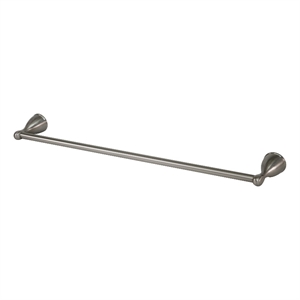 Bowery Hill 24-Inch Silver Stainless Steel Towel Bar in Brushed Nickel