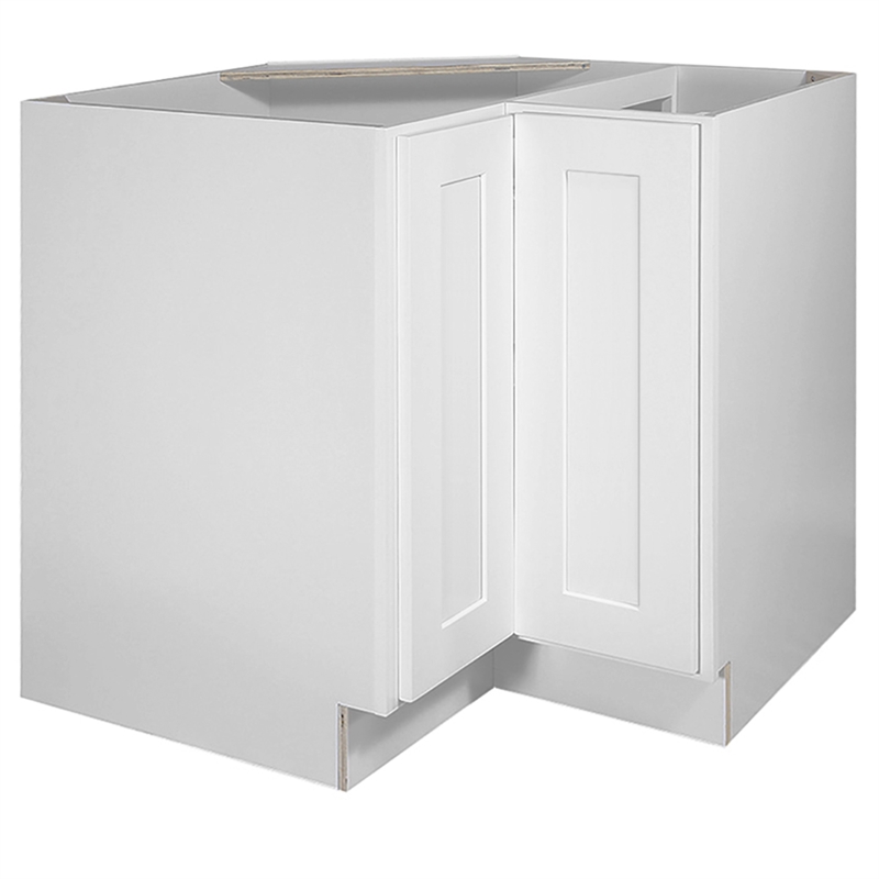 Bowery Hill Wood Corner Cabinet in White 36-Inch by 34.5-Inch by 24-Inch