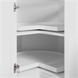 Bowery Hill Wood Corner Cabinet in White 36-Inch by 34.5-Inch by 24-Inch