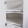 Bowery Hill Wood Corner Cabinet in White 36-Inch by 34.5-Inch by 24-Inch