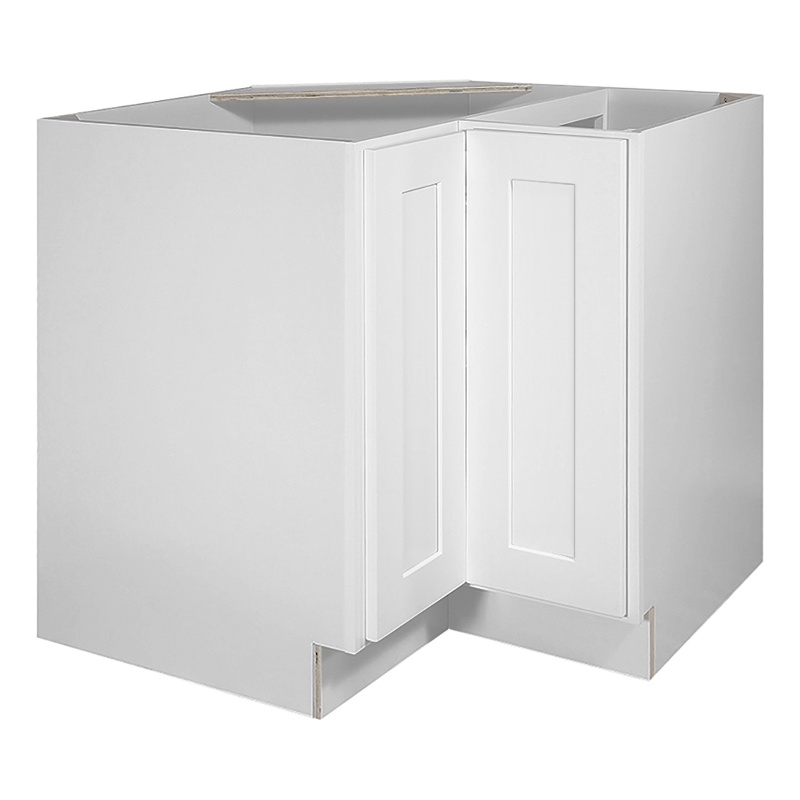 Bowery Hill Wood Corner Cabinet in White 36-Inch by 34.5-Inch by 24-Inch