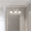 Bowery Hill 3-Light Stainless Steel Vanity Light in Satin Nickel