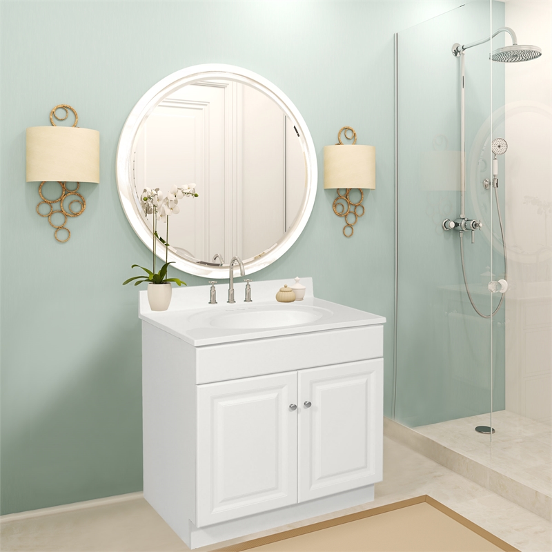 Bowery Hill 24-Inch Bathroom Wood Vanity Without Top in White