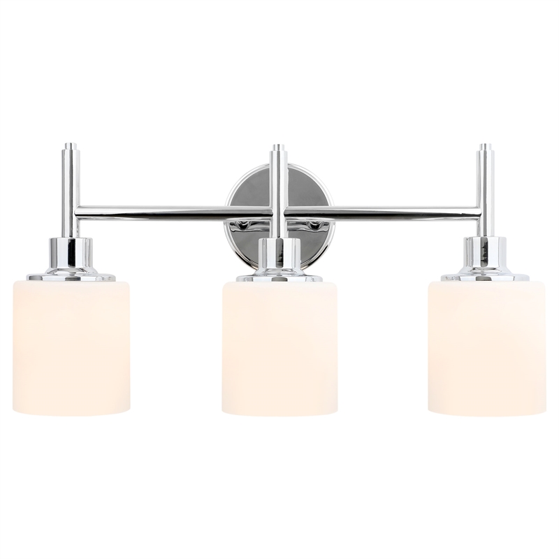 Bowery Hill 3-Light Stainless Steel Vanity Light in Polished Chrome