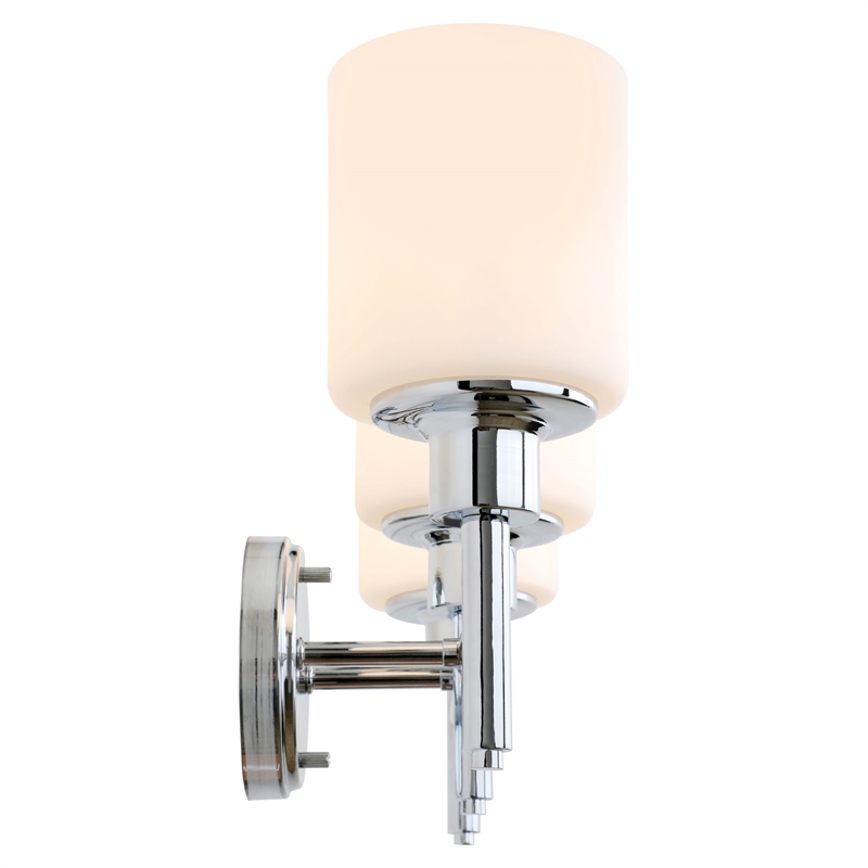 Bowery Hill 3-Light Stainless Steel Vanity Light in Polished Chrome