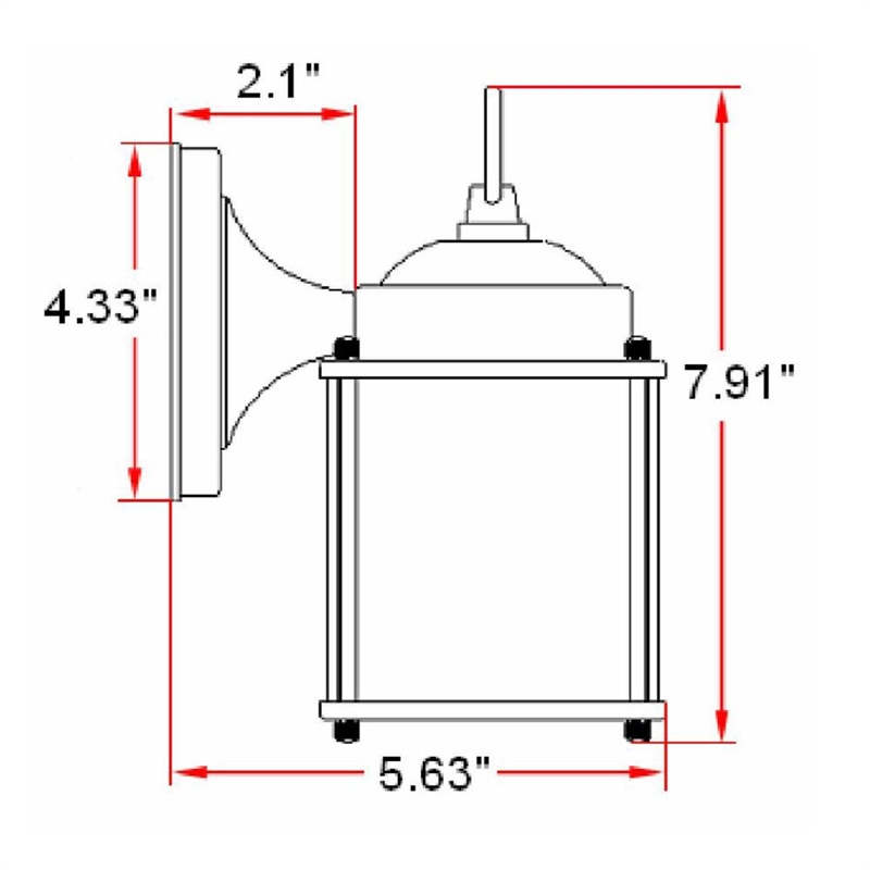 Bowery Hill Coach Outdoor Wall Mount Downlight Sconce in Bronze