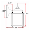 Bowery Hill Coach Outdoor Wall Mount Downlight Sconce in Bronze