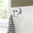 Bowery Hill Traditional Stainless Steel Robe Hook in Chrome/White