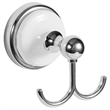 Bowery Hill Traditional Stainless Steel Robe Hook in Chrome/White