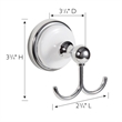 Bowery Hill Traditional Stainless Steel Robe Hook in Chrome/White