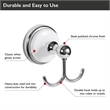Bowery Hill Traditional Stainless Steel Robe Hook in Chrome/White