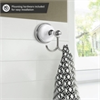 Bowery Hill Traditional Stainless Steel Robe Hook in Chrome/White