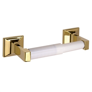 Bowery Hill 8-Inch Metal Toilet Paper Holder in Polished Brass