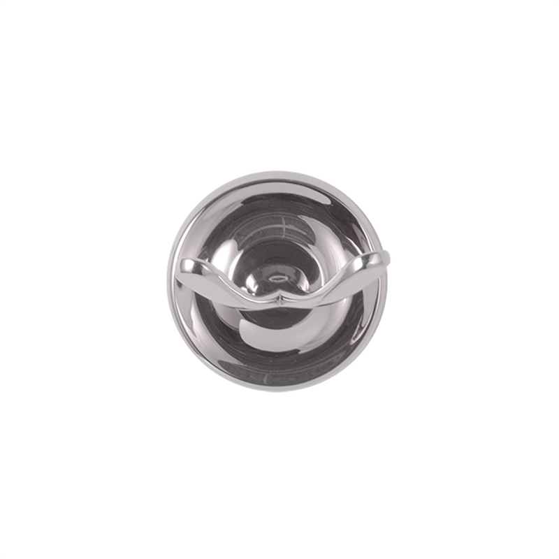 Bowery Hill Elegant Aluminum Double Robe Hook in Polished Chrome