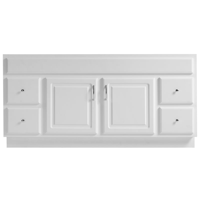 Bowery Hill 60-Inch Bathroom Vanity Without Top in White Fully Assembled