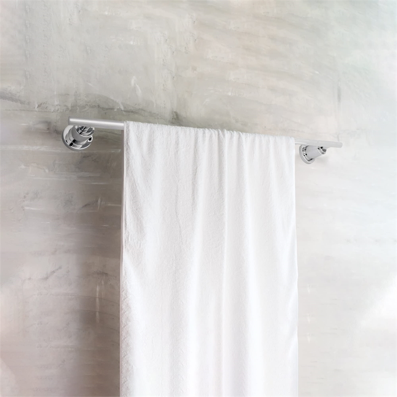 Bowery Hill 24-Inch Metal Towel Bar in Polished Chrome/Silver