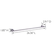 Bowery Hill 24-Inch Metal Towel Bar in Polished Chrome/Silver