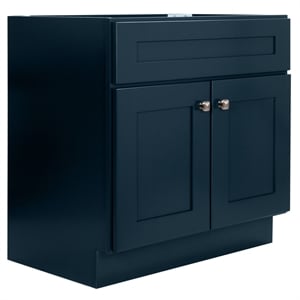 Bowery Hill Wood Vanity Without Top in Navy Fully Assembled 30&quot