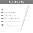 Bowery Hill Stainless Steel Adjustable 36-63-inch Shower Rod in White