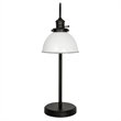 Bowery Hill Farmhouse Adjustable Metal Desk Lamp in Matte Black