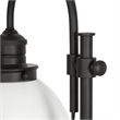 Bowery Hill Farmhouse Adjustable Metal Desk Lamp in Matte Black