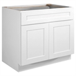 Bowery Hill Sink Base Wood Cabinet in White 36-Inch by 24-Inch by 34.5-Inch
