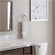 Bowery Hill Transitional Metal Towel Ring in Brushed Nickel and Silver