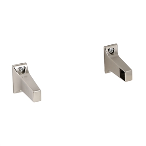 Bowery Hill Steel Bar Brackets 5/8-in. with Hidden Screws in Satin Nickel