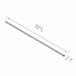 Bowery Hill Stainless Steel Shower Rod in Polished Chrome 72-Inch 5-Pack
