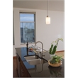 Bowery Hill Stainless Steel Mini Pendant in Silver Satin Nickel