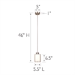 Bowery Hill Stainless Steel Mini Pendant in Silver Satin Nickel