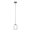 Bowery Hill Stainless Steel Mini Pendant in Silver Satin Nickel
